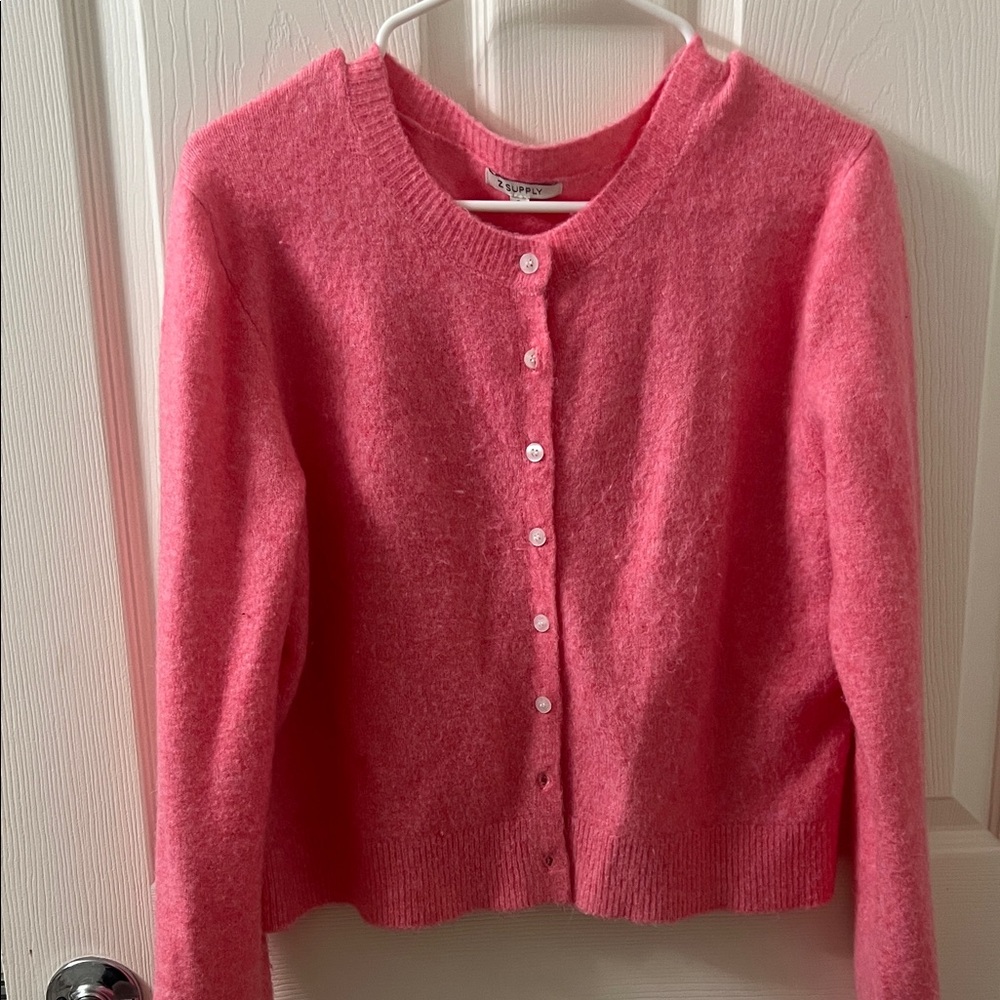 Z Supply Medina Bright Pink Cardigan